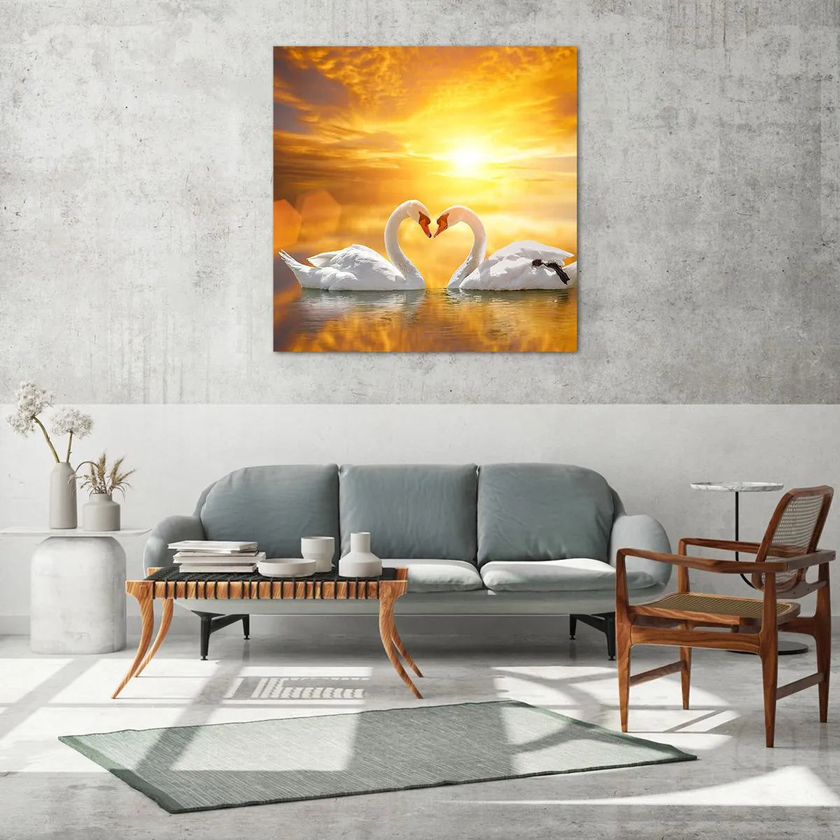 Impression sur verre - Image sur verre - Le coeur est le plus beau mot du monde… - 40x40 cm