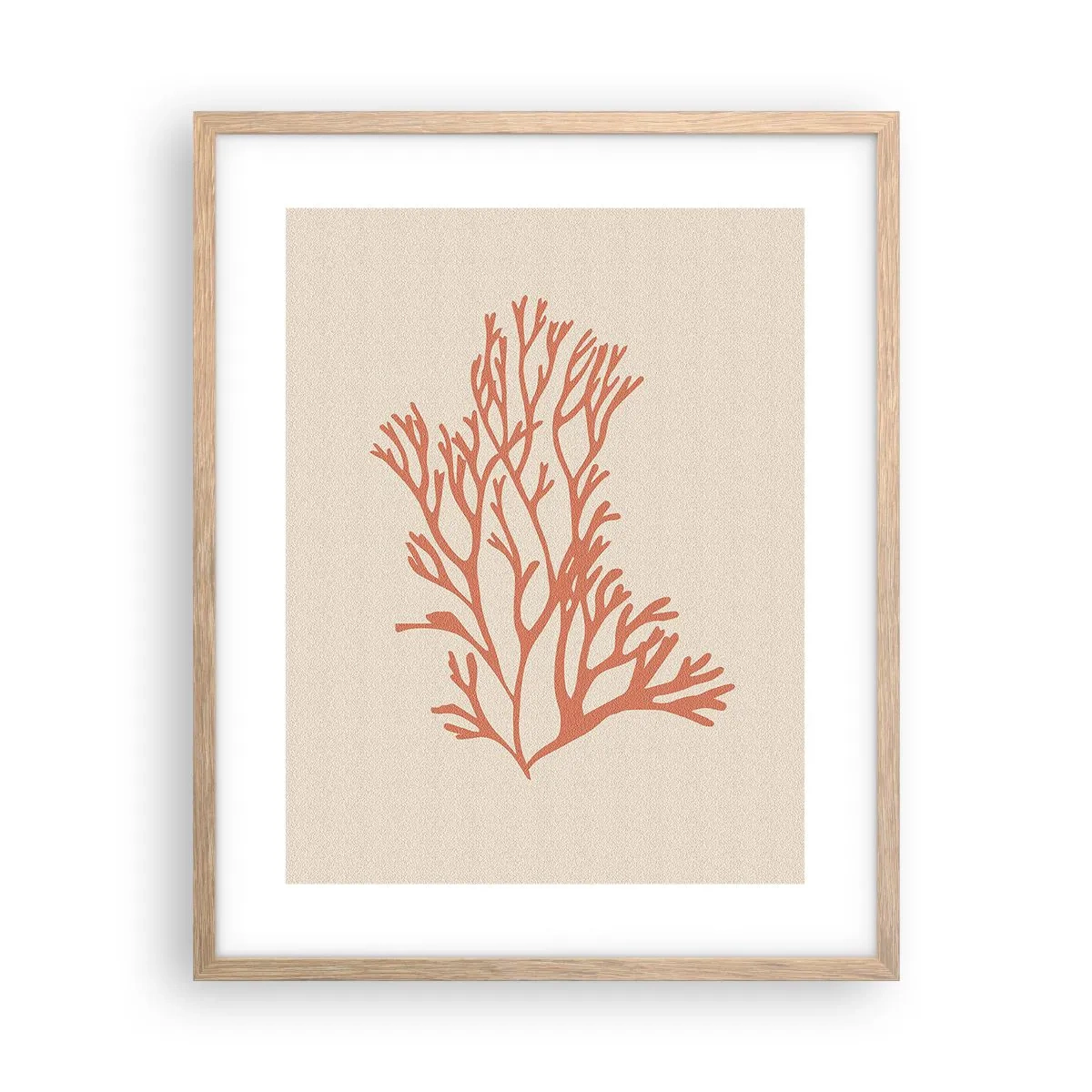 Affiche dans un chêne clair - Poster - Filigrane de corail - 40x50 cm
