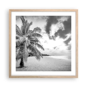 Affiche dans un chêne clair - Poster - Quand tu aspires à la solitude - 50x50 cm