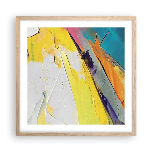 Affiche dans un chêne clair - Poster - Anatomie du monde - 50x50 cm