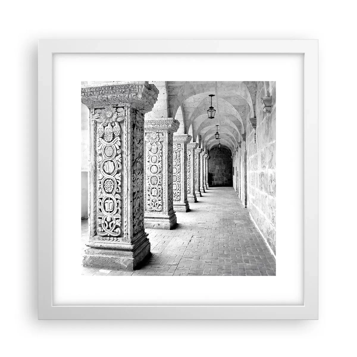 Affiche dans un cadre blanc - Poster - Où cela mène-t-il…? - 30x30 cm