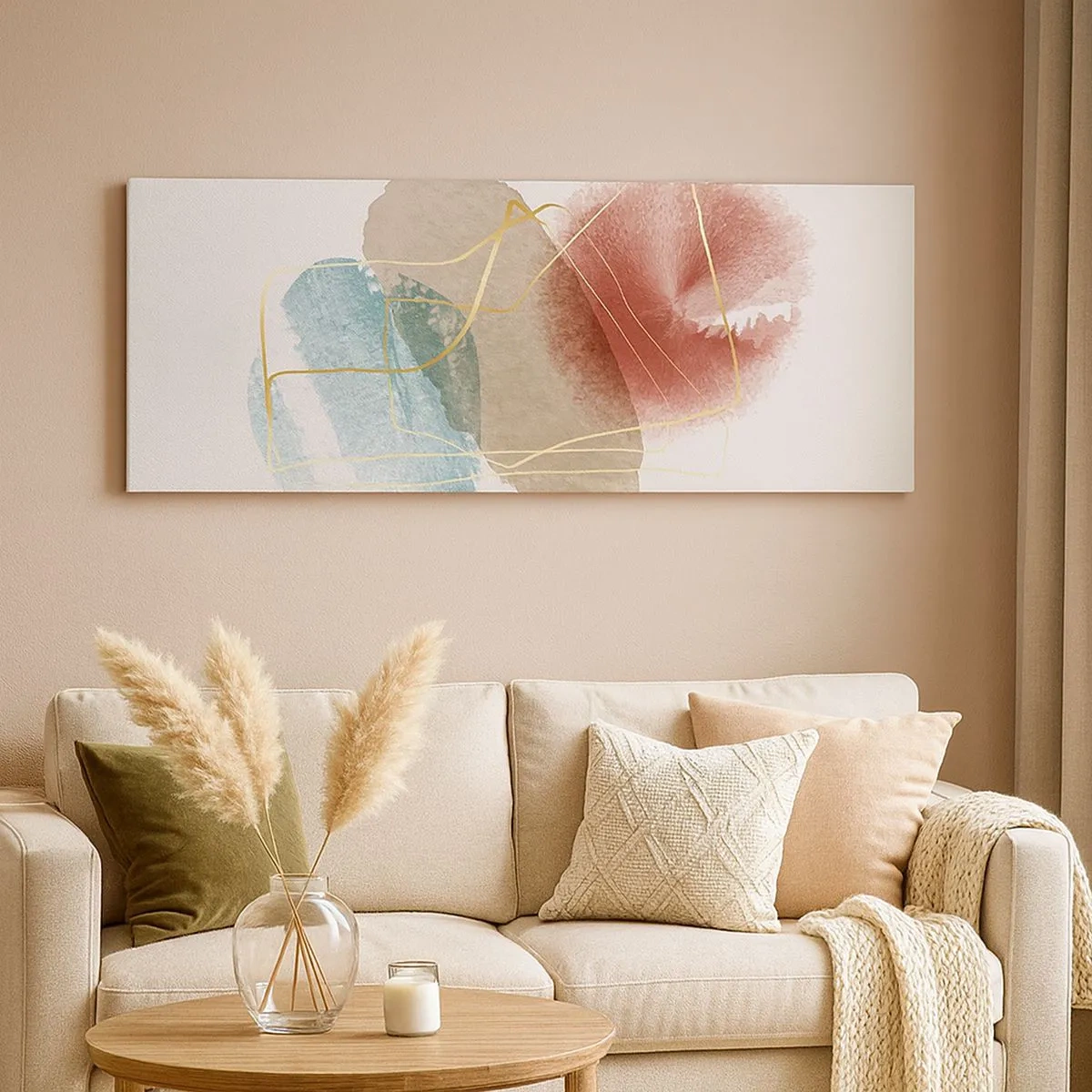 Impression sur toile - Image sur toile - Coraux de l'espace - 100x40 cm