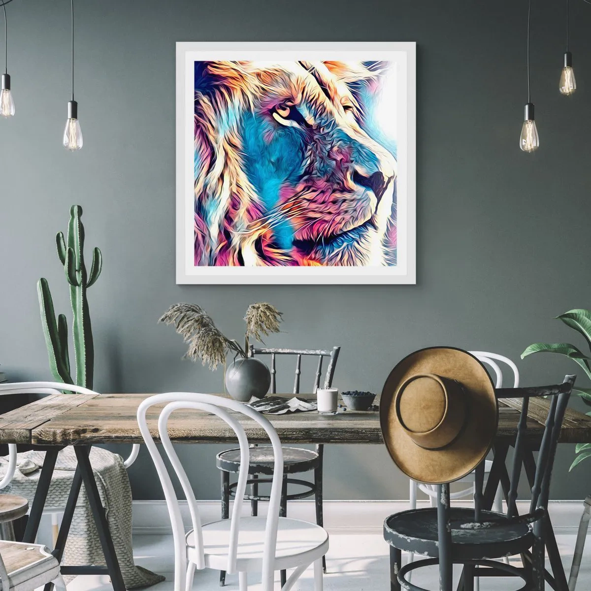 Affiche dans un cadre blanc - Poster - L'intelligence de la nature - 40x40 cm