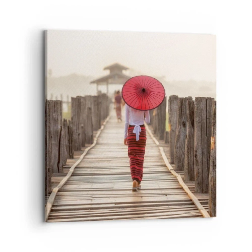 Impression sur toile - Image sur toile - Sur le vieux pont - 70x70 cm