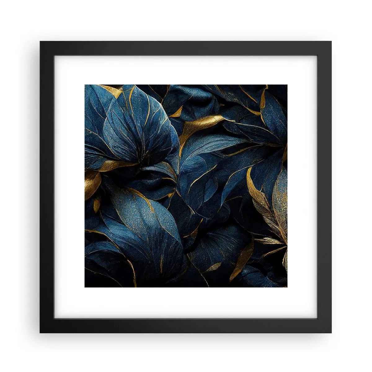 Affiche dans un cadre noir - Poster - Des dessous dorés - 30x30 cm