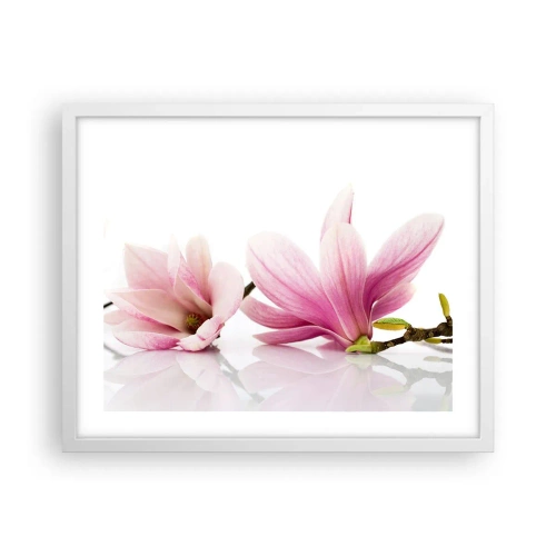 Affiche dans un cadre blanc - Poster - Délicat comme une brise de printemps - 50x40 cm