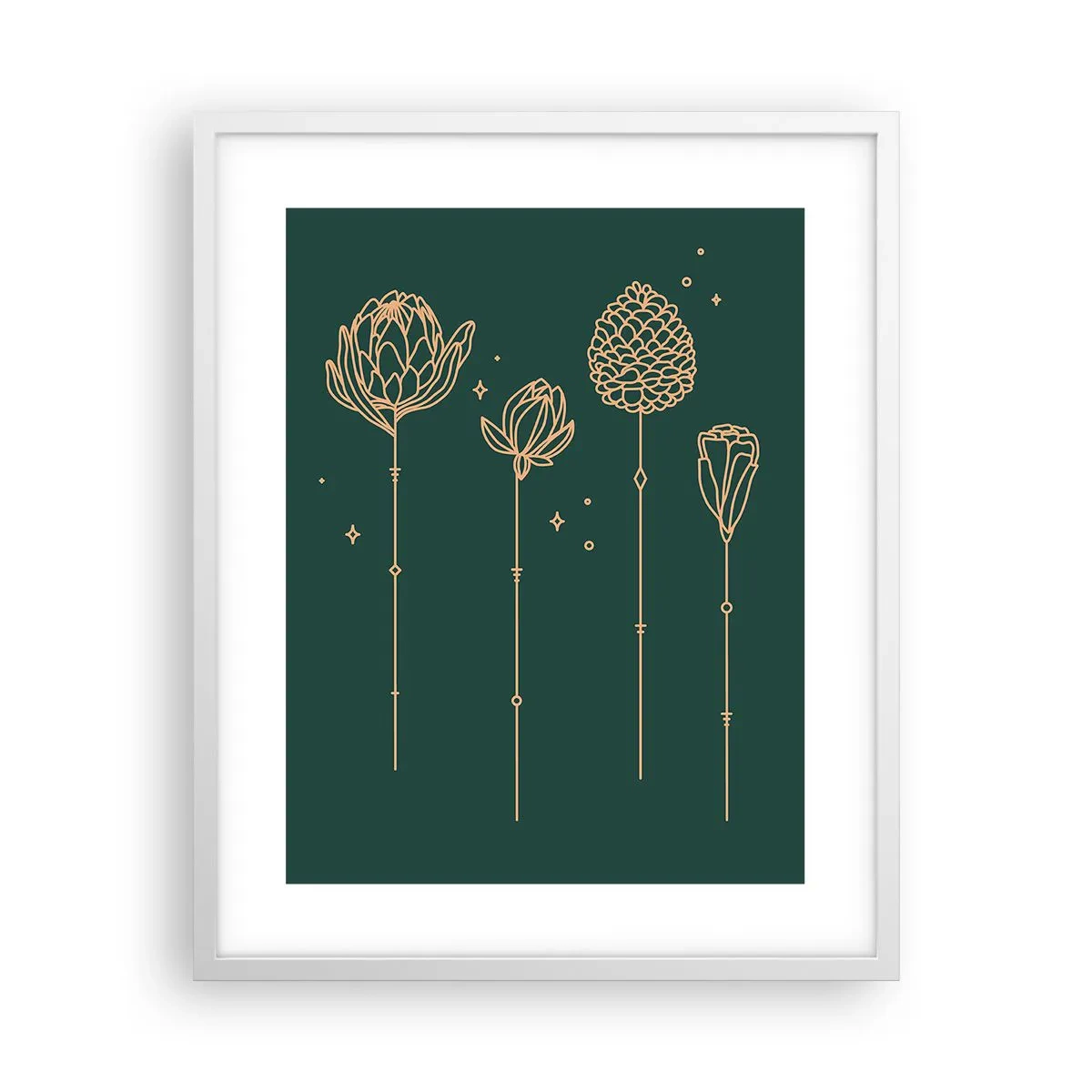 Affiche dans un cadre blanc - Poster - La famille Plante - 40x50 cm