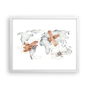 Affiche dans un cadre blanc - Poster - Dans un esprit pionnier - 50x40 cm
