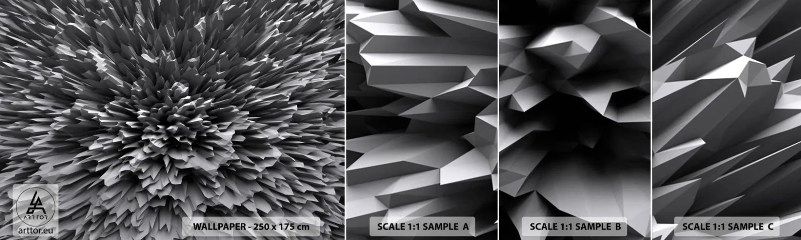 Échantillon De Papier Peint Standard Eco - Ça ne peut pas être plus dur que ça - 3D, Moderne, Tridimensionnel - 100x30 cm