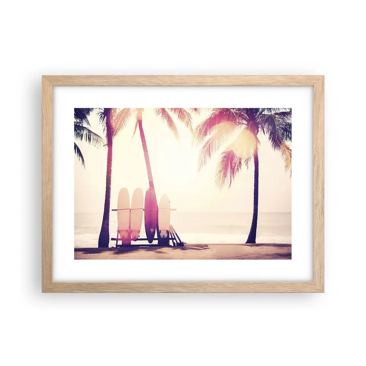 Affiche dans un chêne clair - Poster - Ca va être une journée magnifique - 40x30 cm