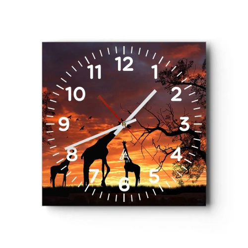 Horloge murale - Pendule murale - Un petit dîner avec vos proches - 30x30 cm