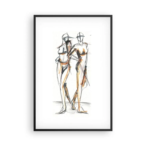 Affiche dans un cadre noir - Poster - Étude de la grâce - 61x91 cm