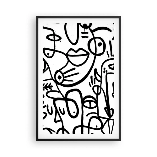 Affiche dans un cadre noir - Poster - Visages et mirages - 61x91 cm