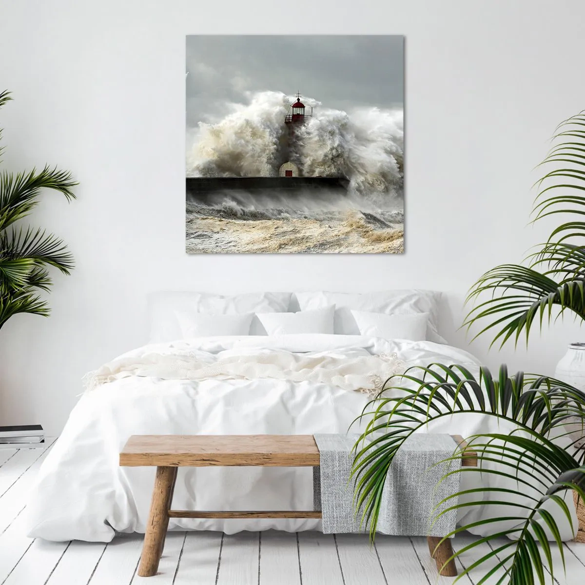 Impression sur toile - Image sur toile - La colère de l'océan - 30x30 cm