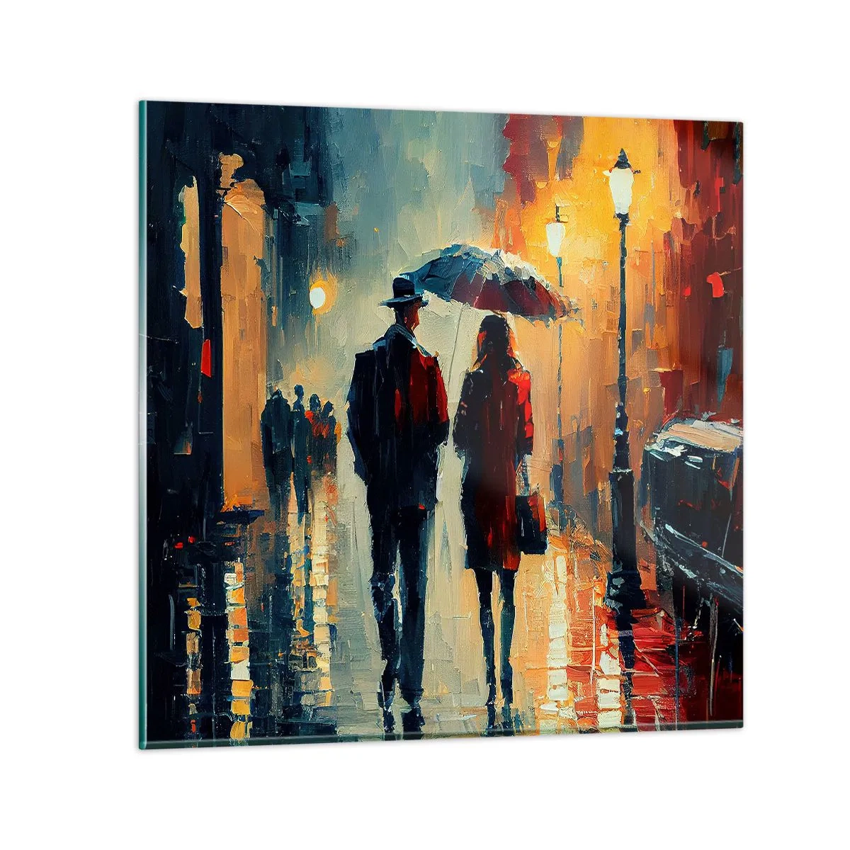 Impression sur verre - Image sur verre - Histoire d'amour urbaine - 60x60 cm
