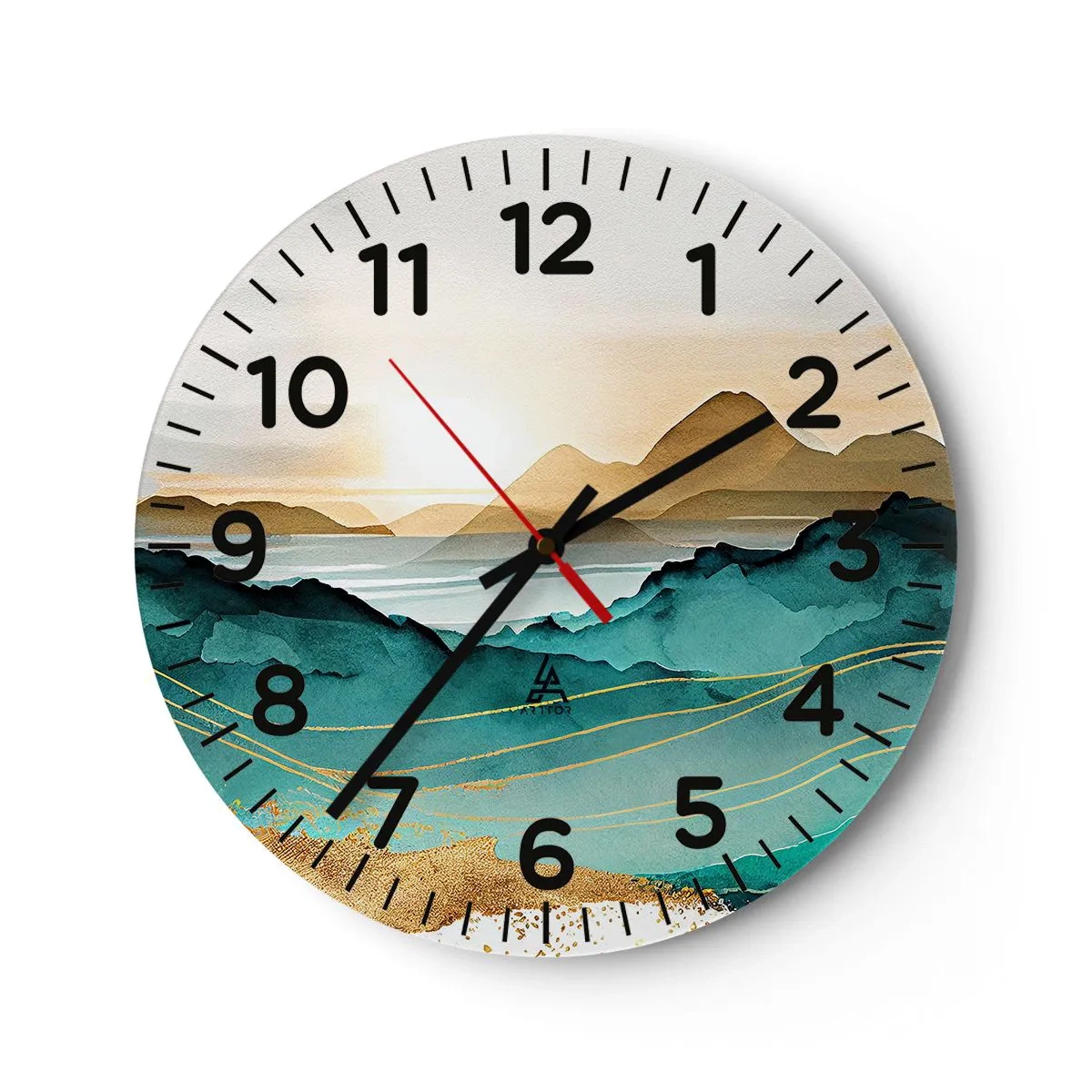 Horloge murale - Pendule murale - Au frontière de l’abstraction – paysage - 40x40 cm