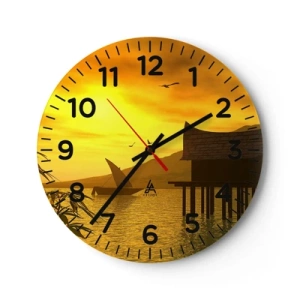 Horloge murale - Pendule murale - La paix tant désirée - 40x40 cm