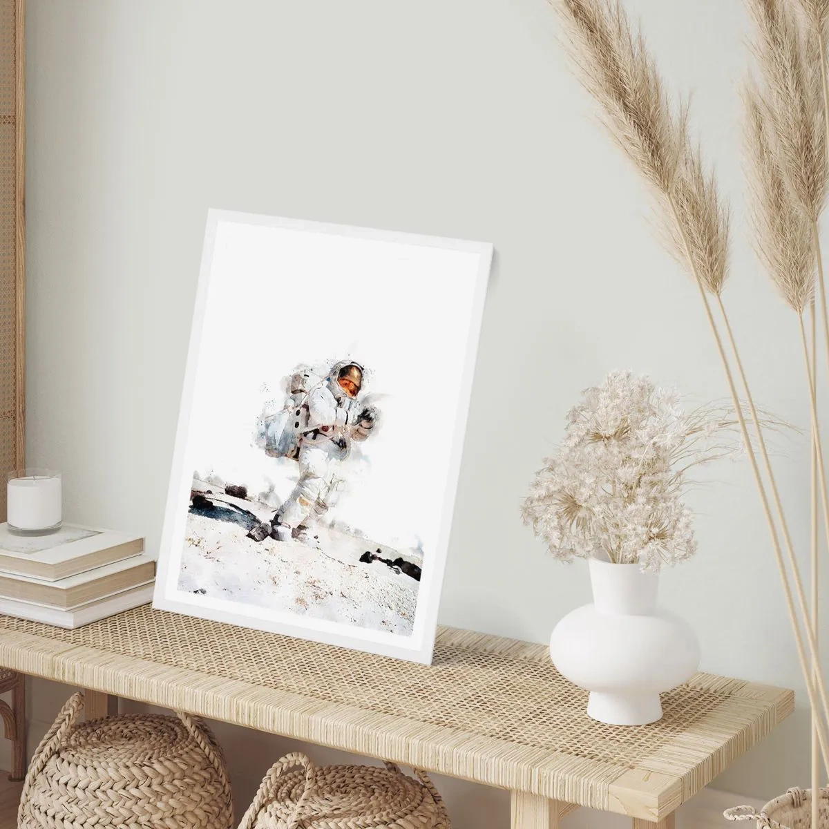 Affiche dans un cadre blanc - Poster - Envoyé de la Terre - 70x100 cm