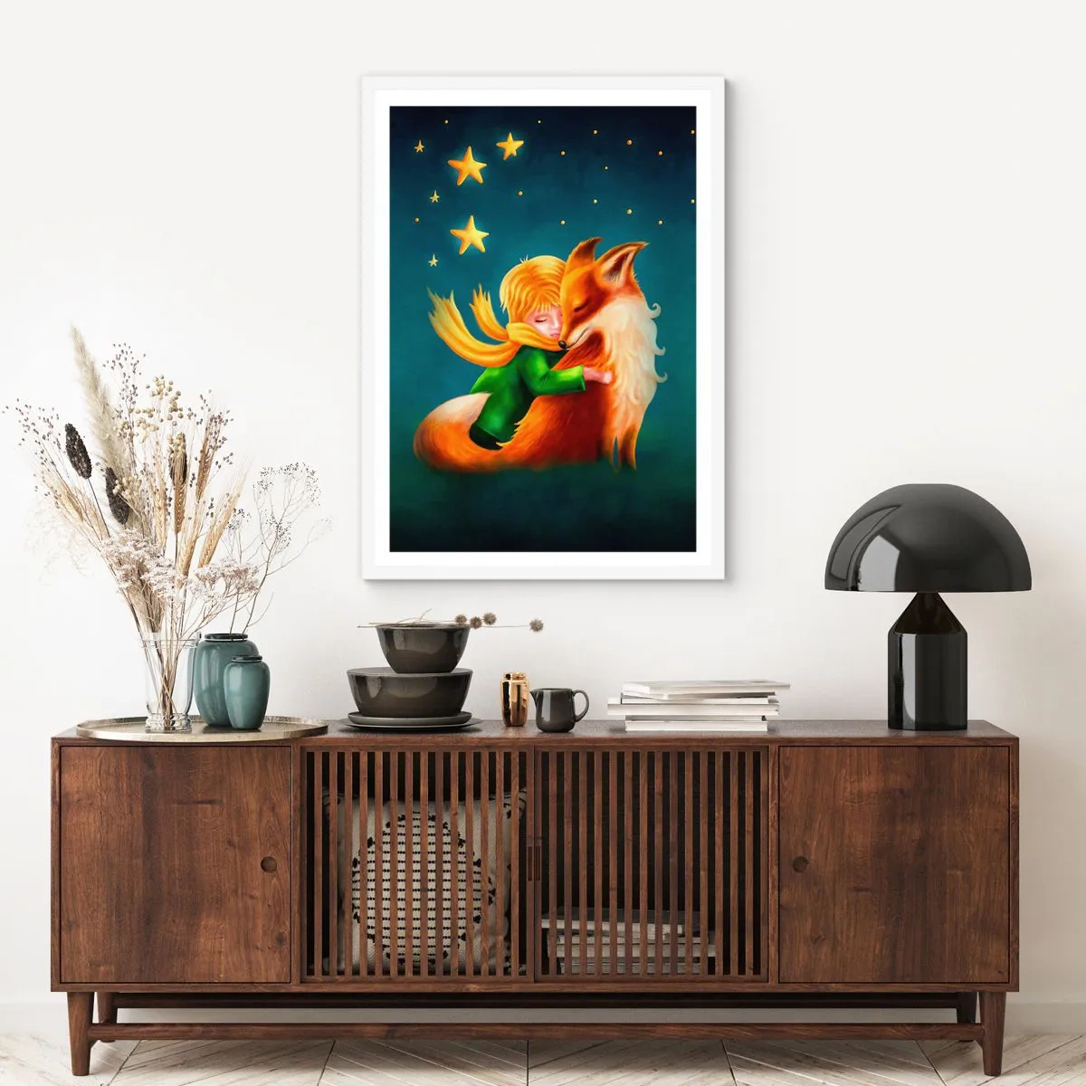 Affiche dans un cadre blanc - Poster - Petit Prince - 40x50 cm