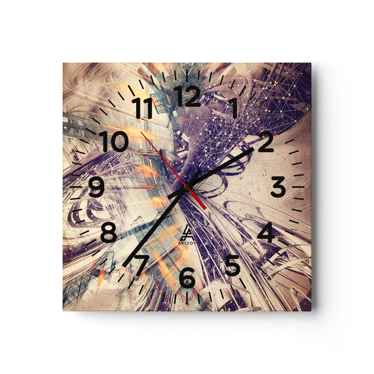 Horloge murale - Pendule murale - En grande hâte - 30x30 cm