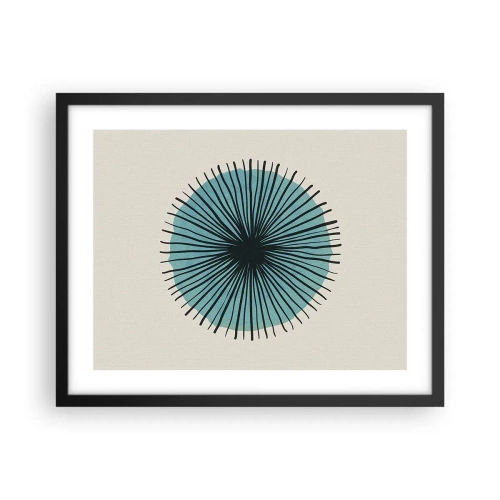 Affiche dans un cadre noir - Poster - Rayonnant dans l'azur - 50x40 cm