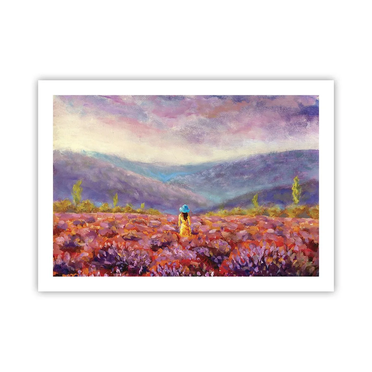 Affiche - Poster - Dans un monde lavande - 70x50 cm