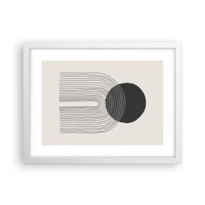 Affiche dans un cadre blanc - Poster - Tremblement et confiance - 40x30 cm