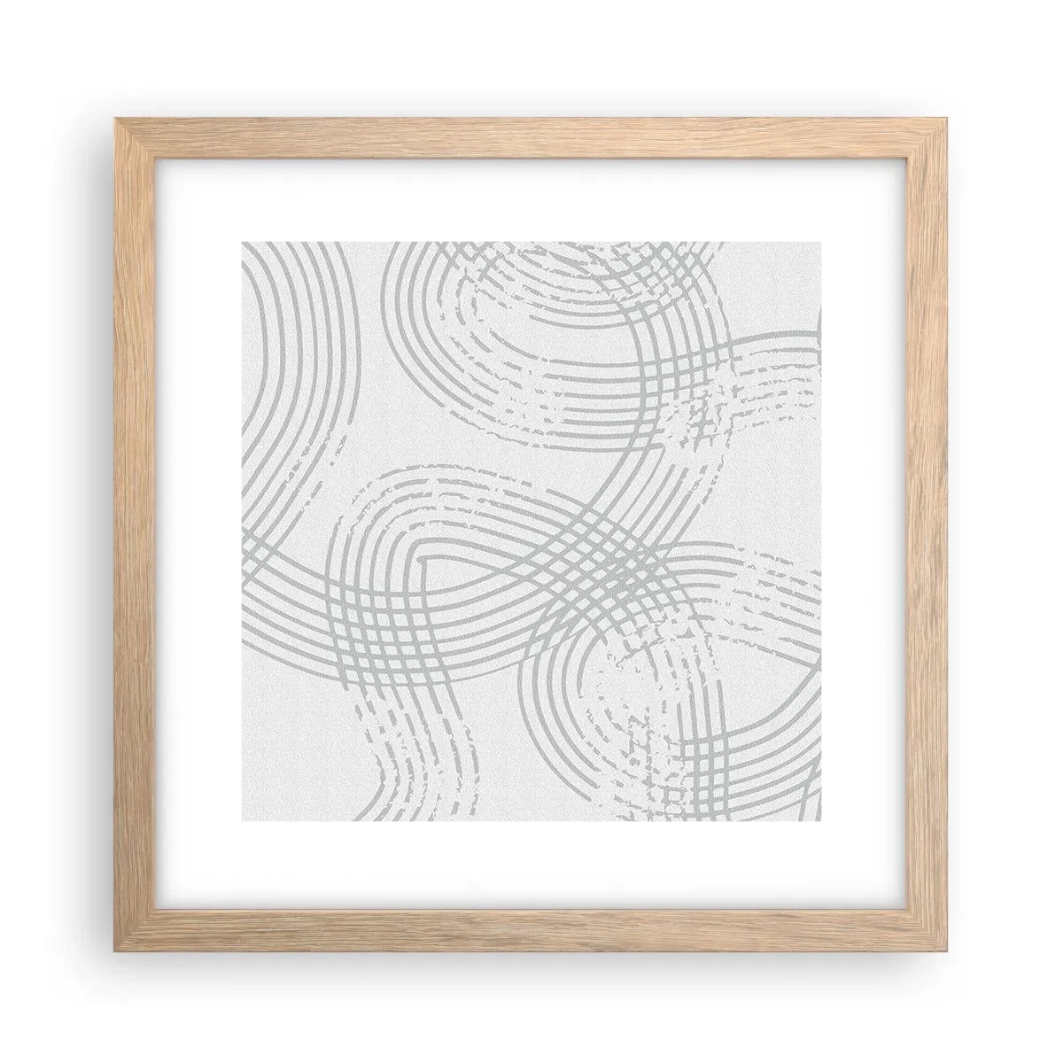 Affiche dans un chêne clair - Poster - Il n'y a pas de chemin droit - 30x30 cm