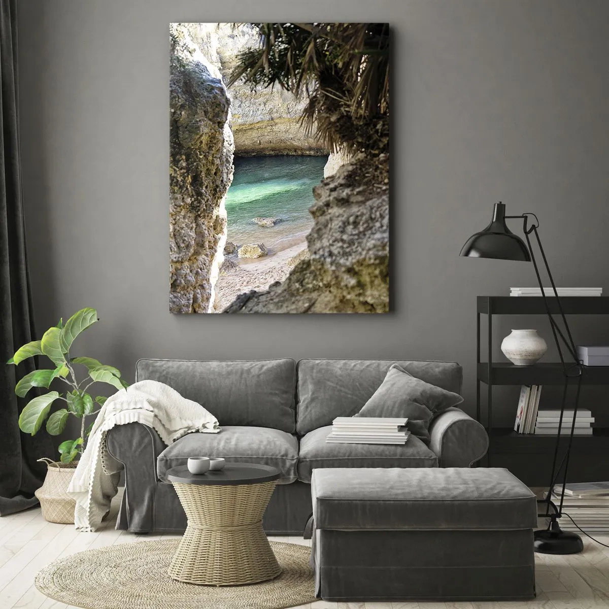 Impression sur toile - Image sur toile - Baie turquoise - 45x80 cm