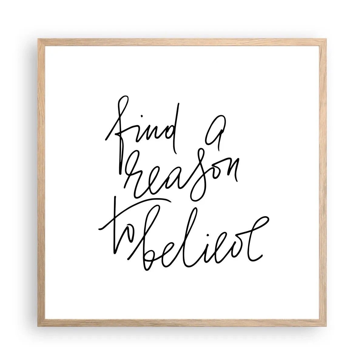 Affiche dans un chêne clair - Poster - C'est possible - 60x60 cm