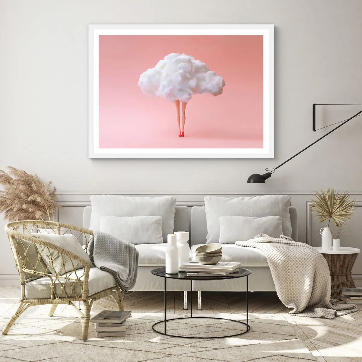 Affiche dans un cadre blanc - Poster - Douce promesse - 100x70 cm