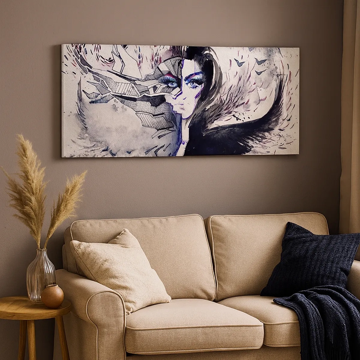 Impression sur toile - Image sur toile - Démoniaque et belle - 30x30 cm