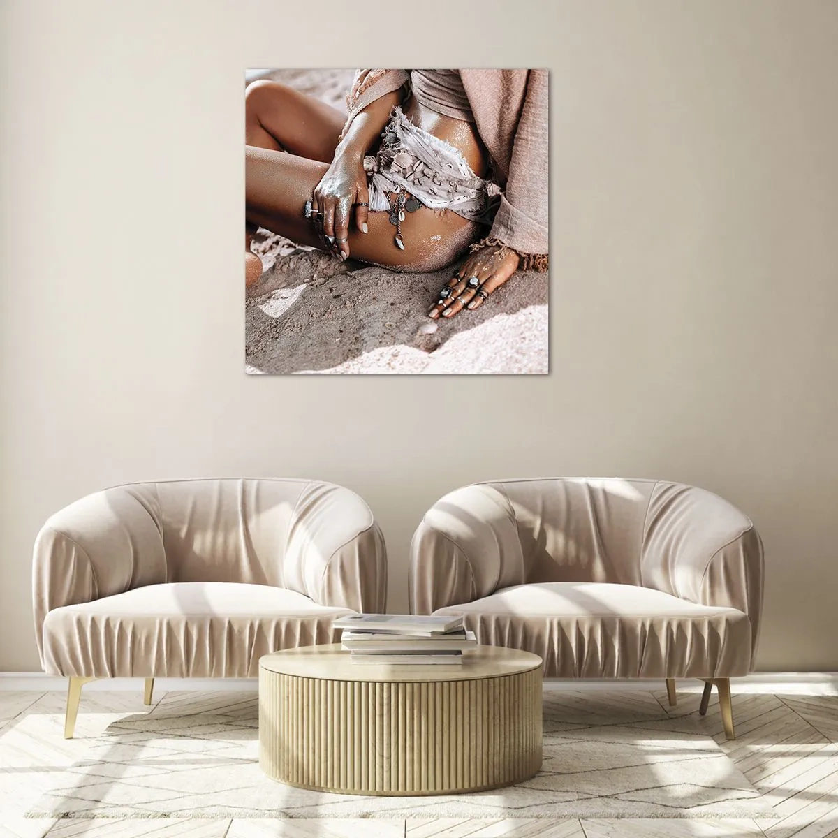 Impression sur verre - Image sur verre - Rejeté par la vague? - 50x50 cm