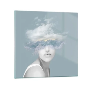 Impression sur verre - Image sur verre - La tête dans les nuages - 50x50 cm
