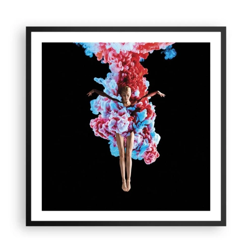 Affiche dans un cadre noir - Poster - En pleine floraison - 60x60 cm