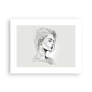 Affiche - Poster - Portrait en pensée - 40x30 cm