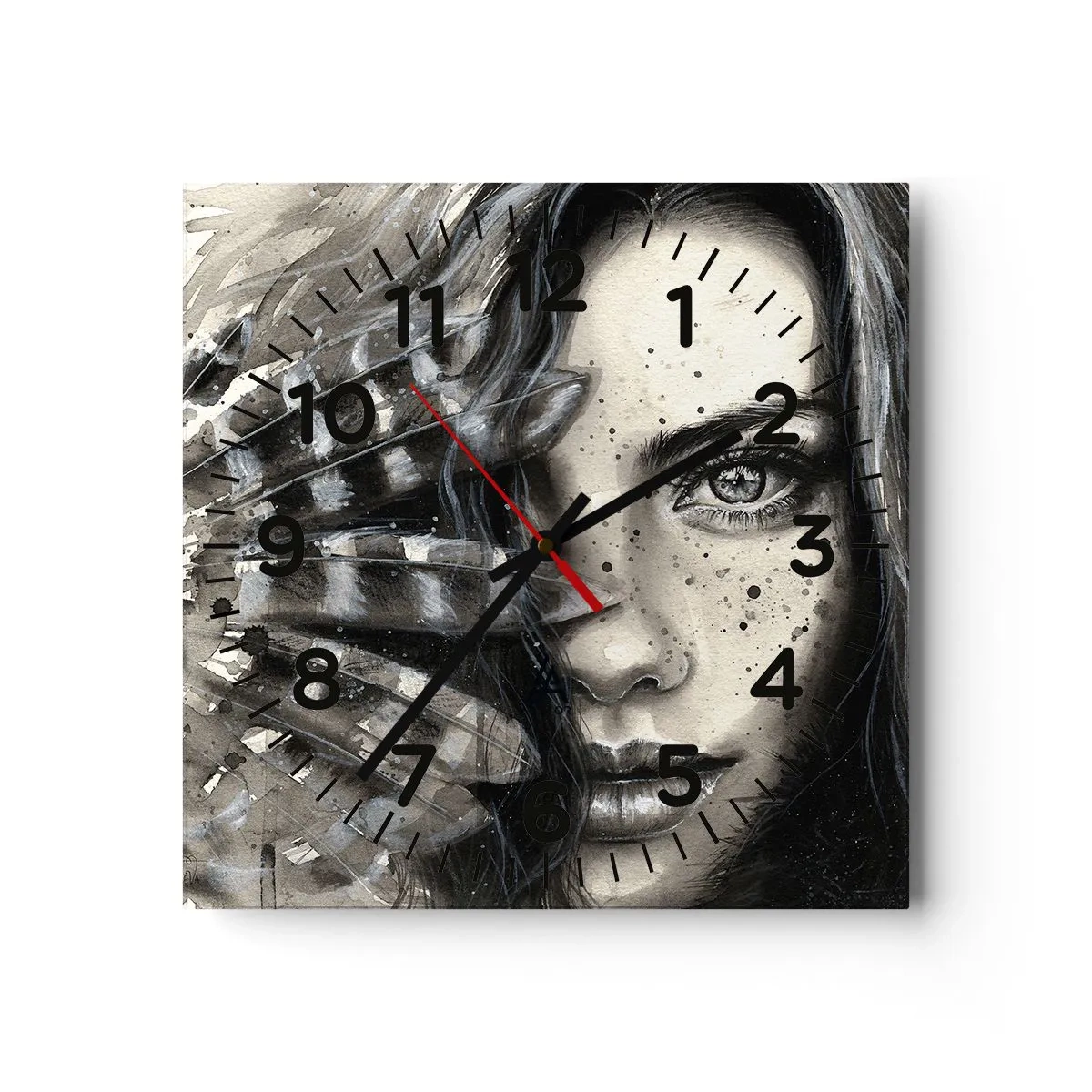Horloge murale - Pendule murale - Beauté sauvage - 40x40 cm