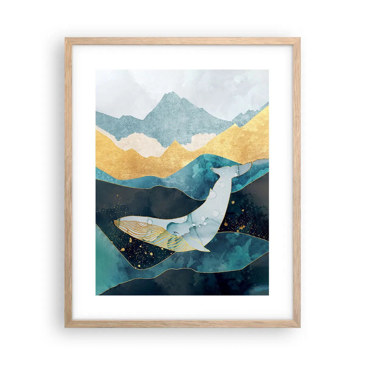 Affiche dans un chêne clair - Poster - La beauté fraîche du nord - 40x50 cm