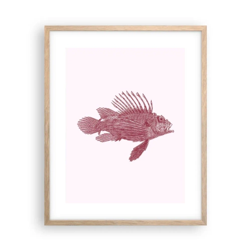 Affiche dans un chêne clair - Poster - Un habitant des eaux exotiques - 40x50 cm