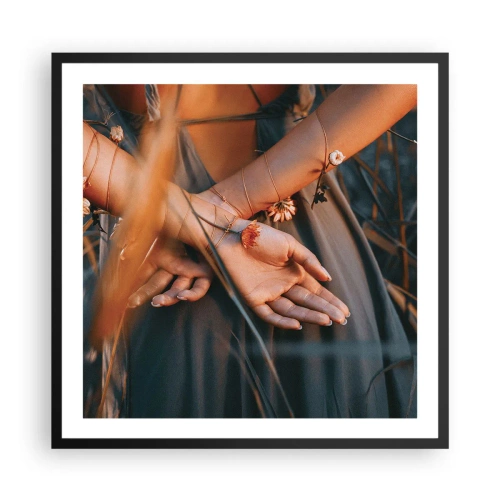 Affiche dans un cadre noir - Poster - Liée à la nature - 60x60 cm