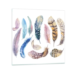 Impression sur verre - Image sur verre - Léger, bariolé et multicolore - 30x30 cm