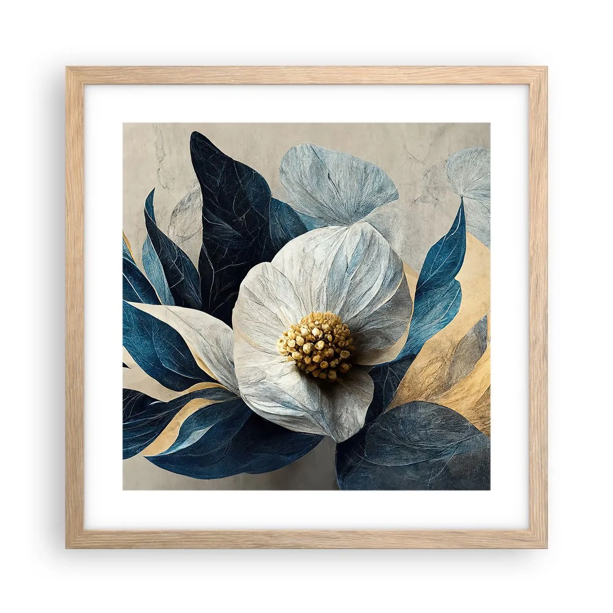 Affiche dans un chêne clair - Poster - Il a un coeur d'or - 40x40 cm