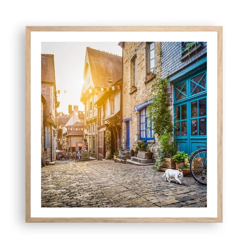 Affiche dans un chêne clair - Poster - Aux confins du monde - 60x60 cm