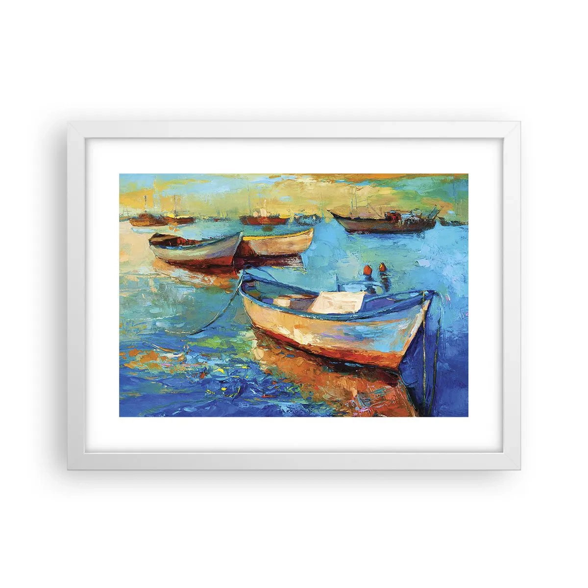 Affiche dans un cadre blanc - Poster - Dans la baie du sud - 40x30 cm