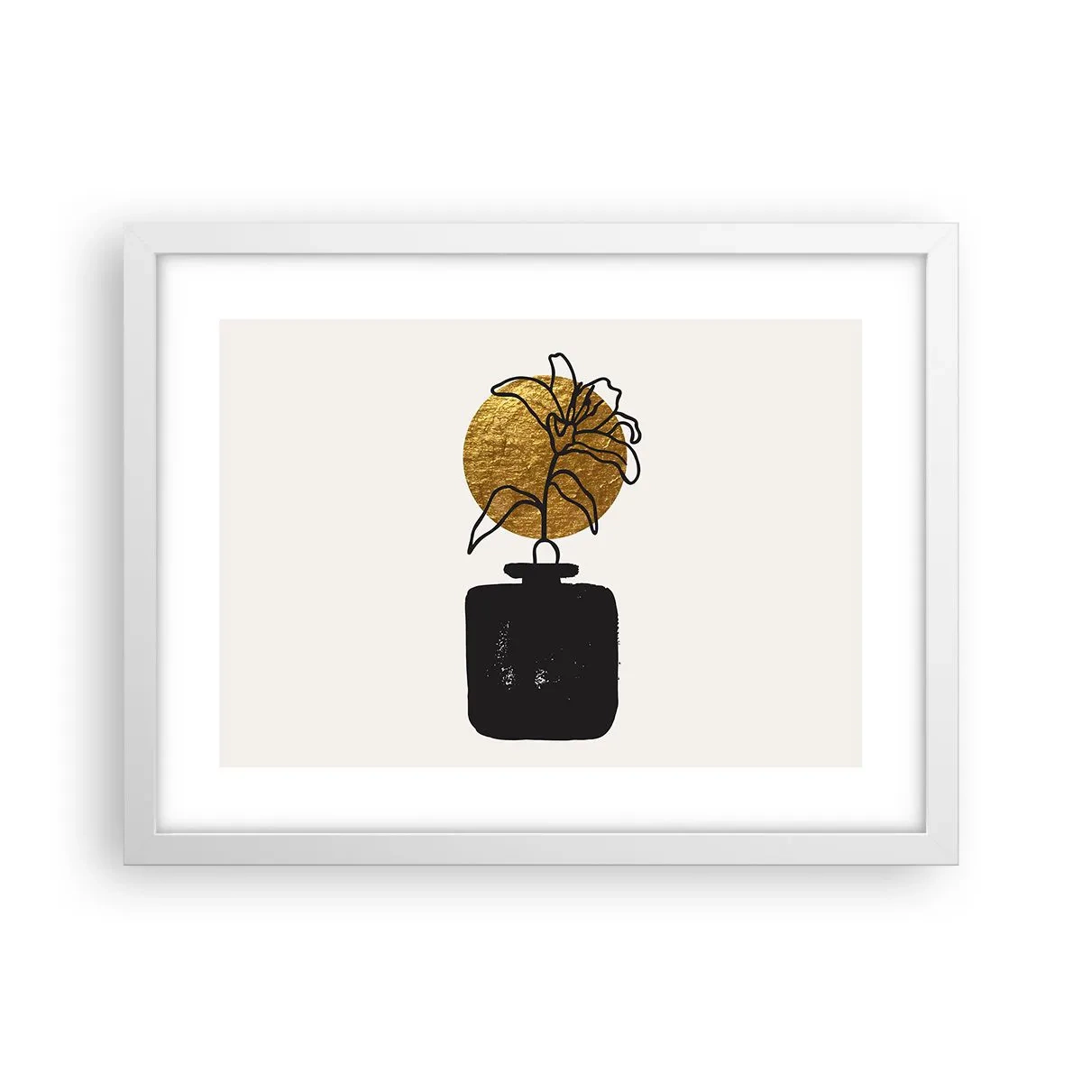 Affiche dans un cadre blanc - Poster - La beauté vaut son pesant d'or - 40x30 cm