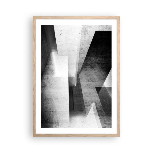 Affiche dans un chêne clair - Poster - Structure de l'espace - 50x70 cm