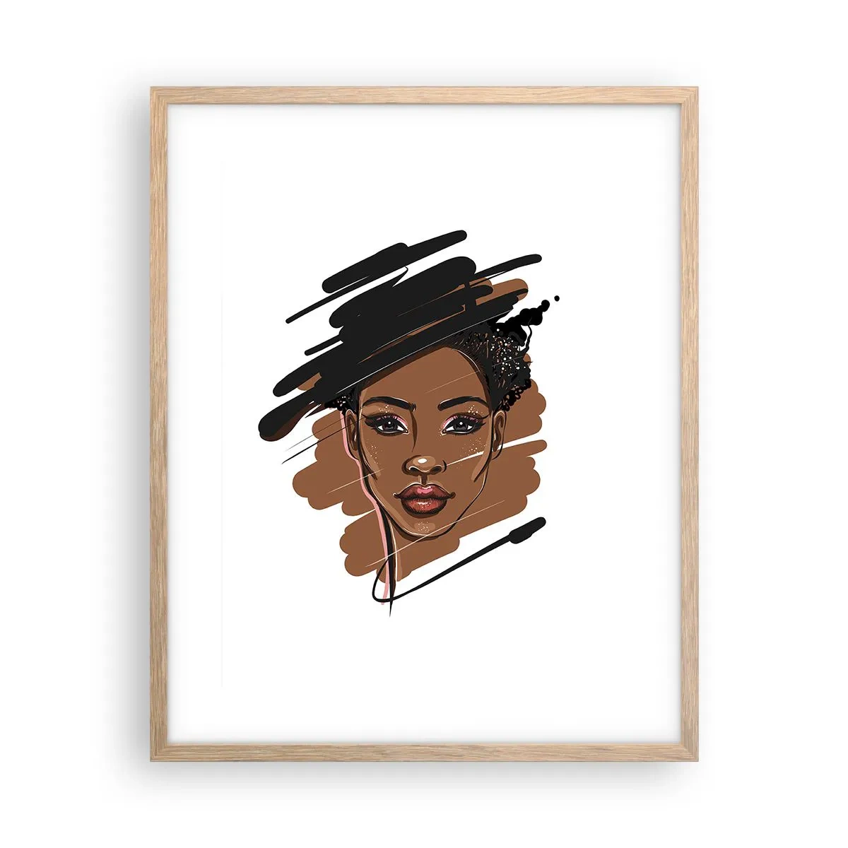 Affiche dans un chêne clair - Poster - Doux comme le chocolat - 40x50 cm