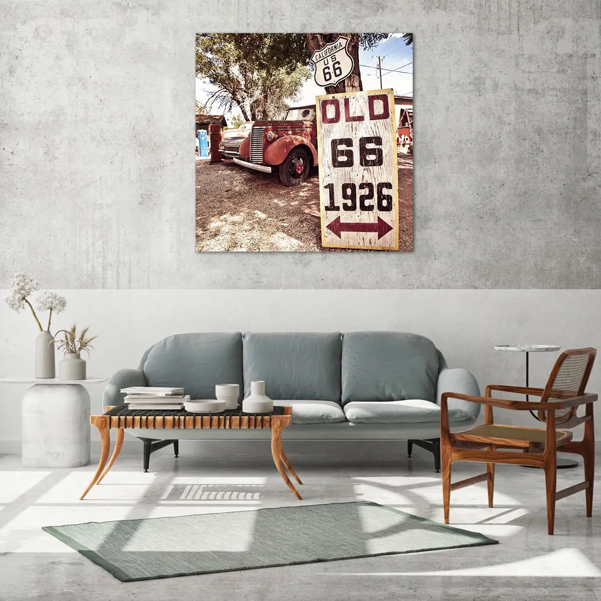 Impression sur verre - Image sur verre - La légende de la province américaine - 60x60 cm