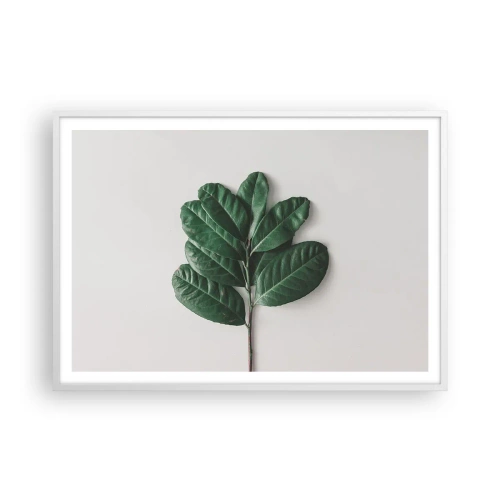 Affiche dans un cadre blanc - Poster - Dessin de la nature elle-même - 100x70 cm