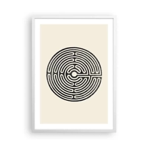 Affiche dans un cadre blanc - Poster - Ordre mystérieux - 50x70 cm